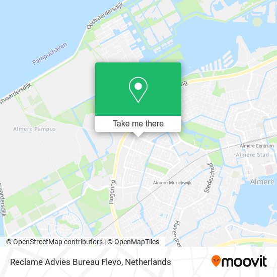 Reclame Advies Bureau Flevo map