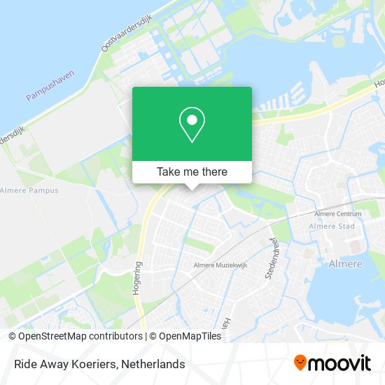 Ride Away Koeriers map