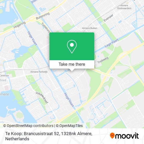 Te Koop: Brancusistraat 52, 1328nk Almere Karte