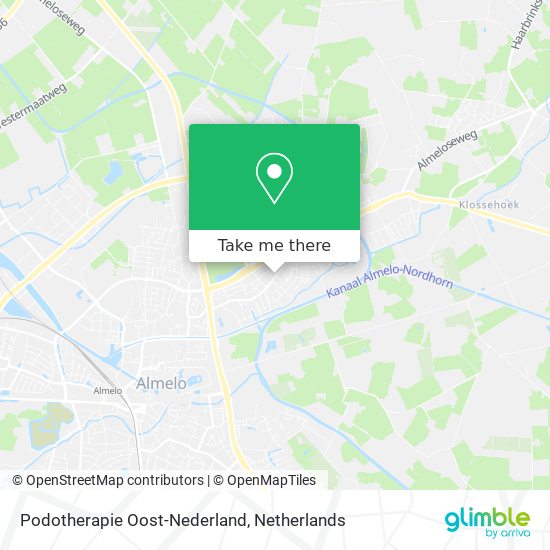 Podotherapie Oost-Nederland map