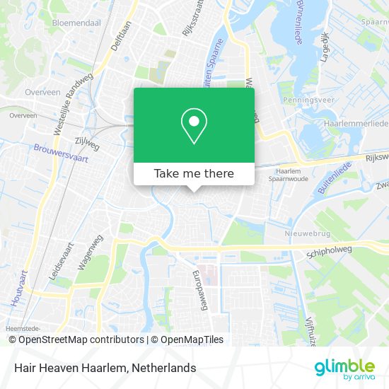 Hair Heaven Haarlem Karte
