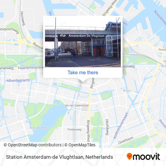 Station Amsterdam-de Vlughtlaan map