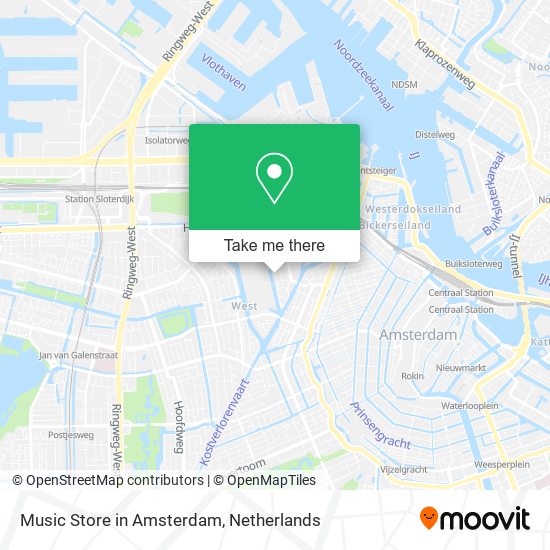 Music Store in Amsterdam map