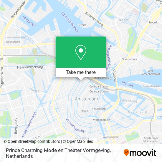 Prince Charming Mode en Theater Vormgeving Karte