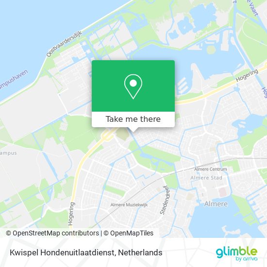 Kwispel Hondenuitlaatdienst Karte