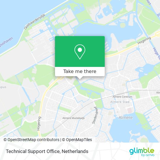 Technical Support Office map