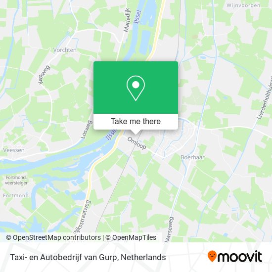 Taxi- en Autobedrijf van Gurp map