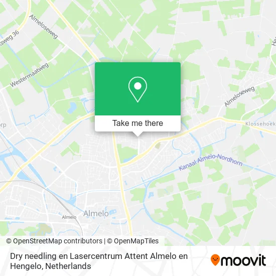 Dry needling en Lasercentrum Attent Almelo en Hengelo map