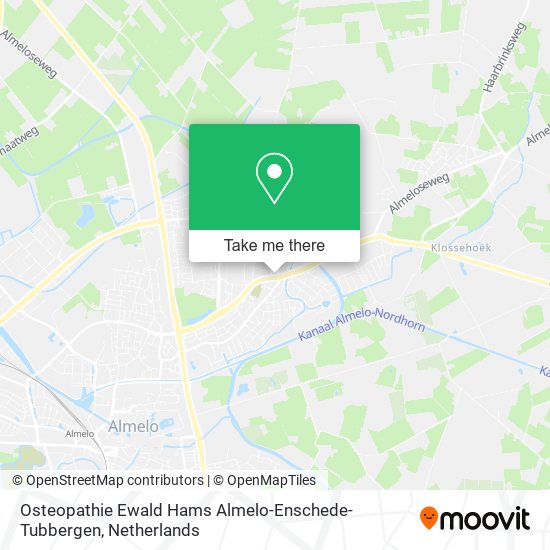 Osteopathie Ewald Hams Almelo-Enschede-Tubbergen Karte