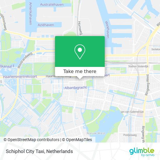 Schiphol City Taxi map