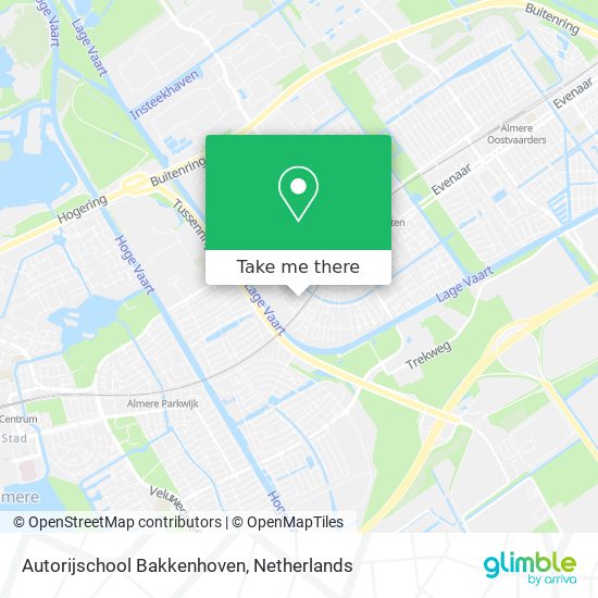 Autorijschool Bakkenhoven map