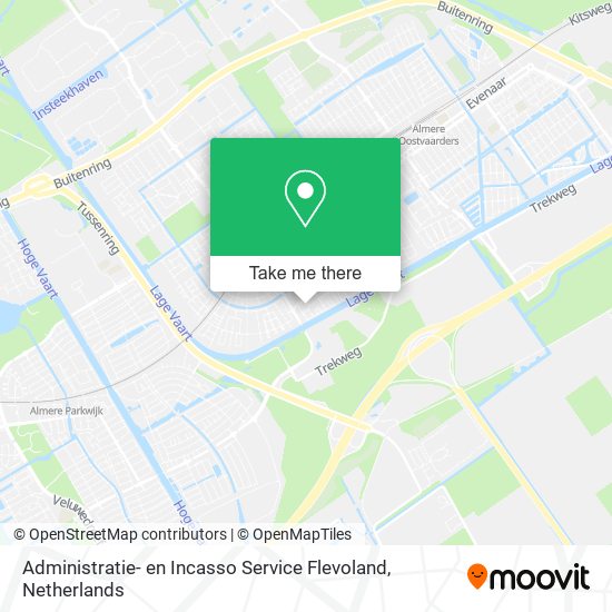 Administratie- en Incasso Service Flevoland map