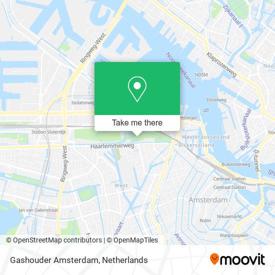 Gashouder Amsterdam map