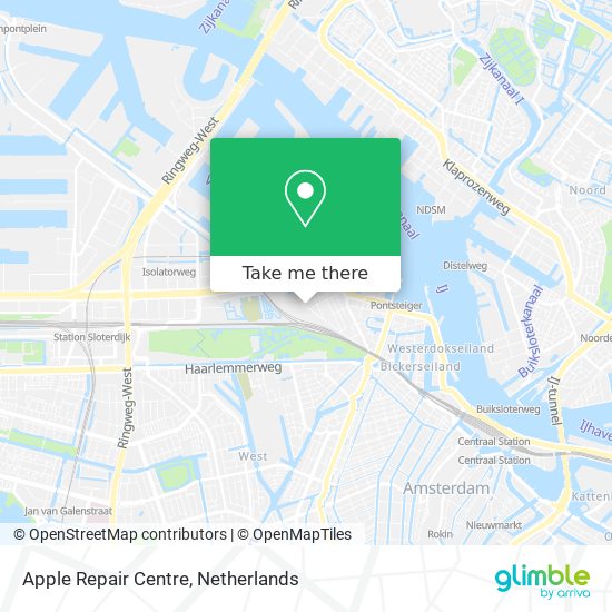 Apple Repair Centre map