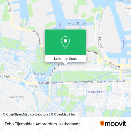 Febo Tijnmuiden Amsterdam map