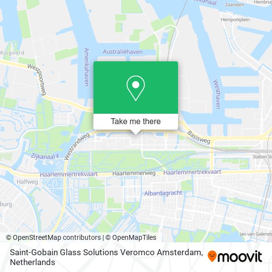 Saint-Gobain Glass Solutions Veromco Amsterdam map