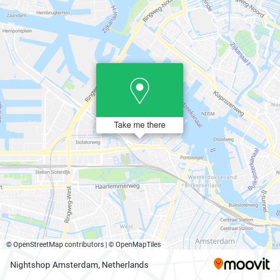 Nightshop Amsterdam map