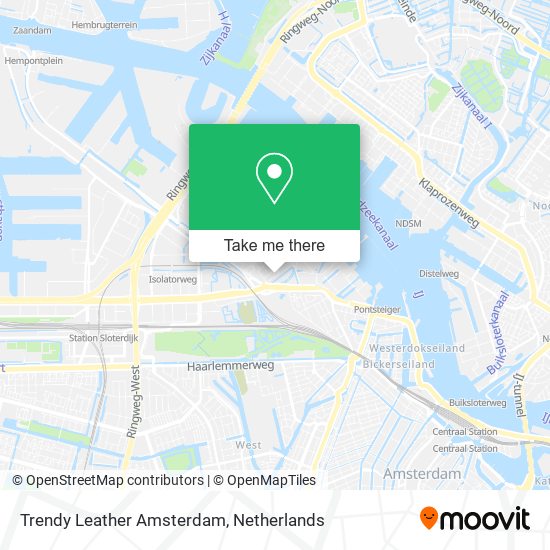 Trendy Leather Amsterdam map