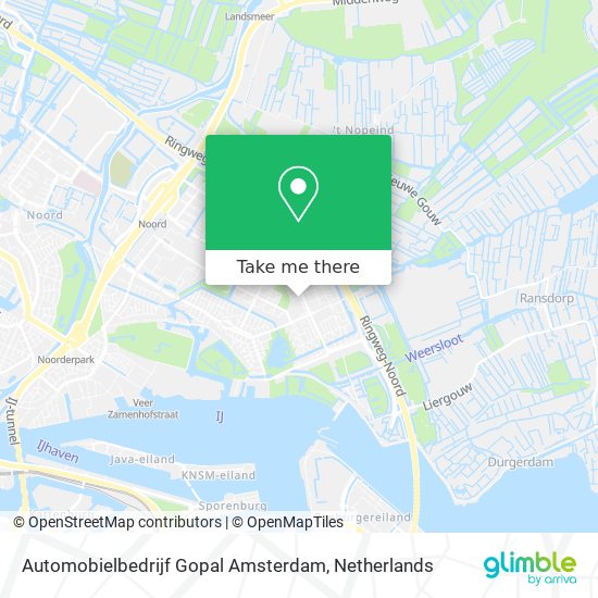 Automobielbedrijf Gopal Amsterdam map