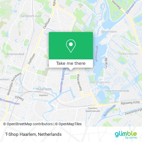 T-Shop Haarlem Karte