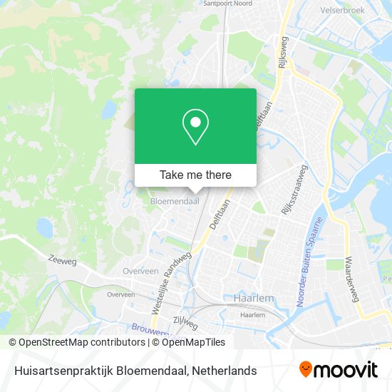 Huisartsenpraktijk Bloemendaal Karte