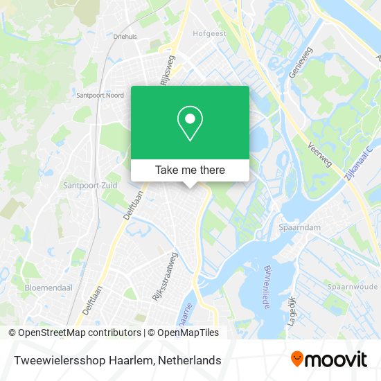 Tweewielersshop Haarlem map