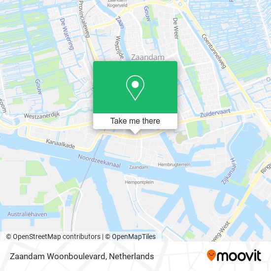 Zaandam Woonboulevard map