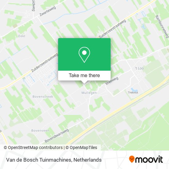 Van de Bosch Tuinmachines map