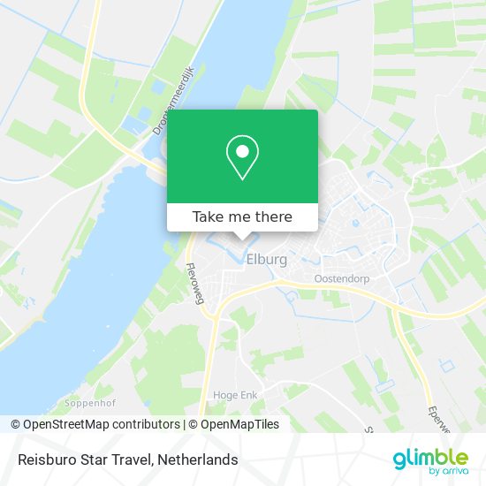 Reisburo Star Travel map