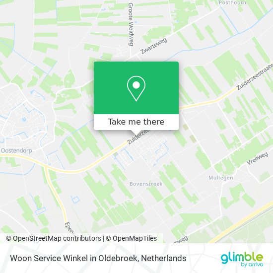 Woon Service Winkel in Oldebroek Karte