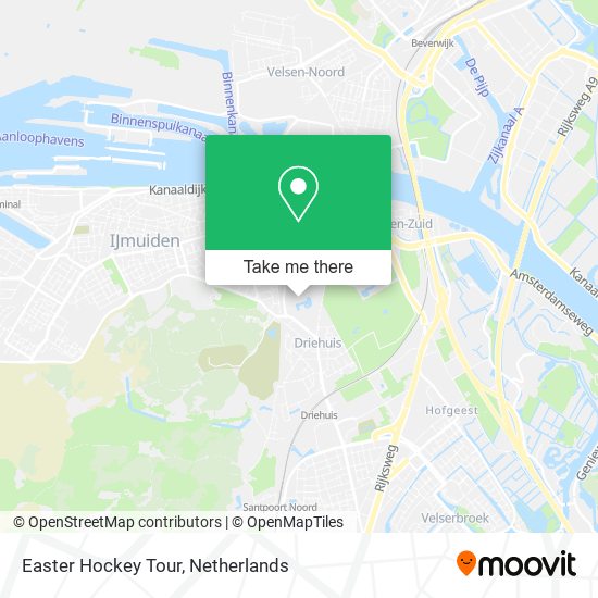 Easter Hockey Tour map