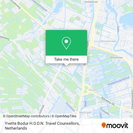 Yvette Bodur H.O.D.N. Travel Counsellors map