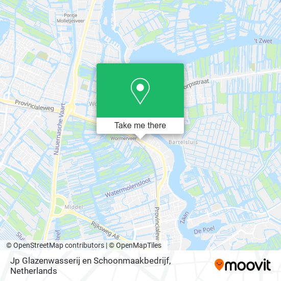 Jp Glazenwasserij en Schoonmaakbedrijf map