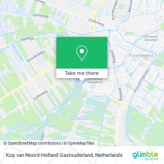 Kop van Noord-Holland Gastouderland Karte