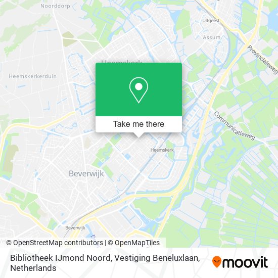 Bibliotheek IJmond Noord, Vestiging Beneluxlaan map