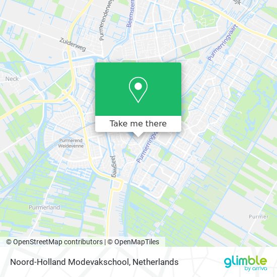 Noord-Holland Modevakschool map