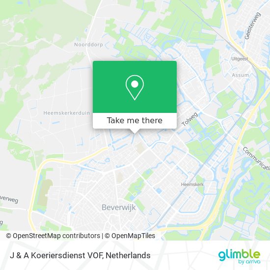 J & A Koeriersdienst VOF map