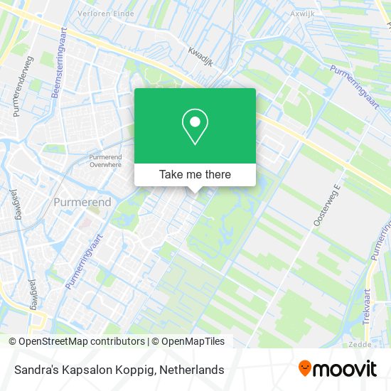 Sandra's Kapsalon Koppig map