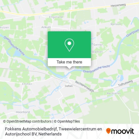 Fokkens Automobielbedrijf, Tweewielercentrum en Autorijschool BV Karte