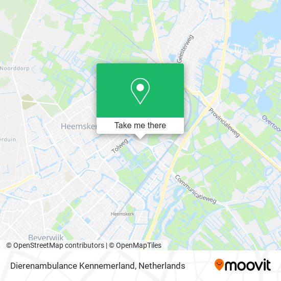 Dierenambulance Kennemerland map