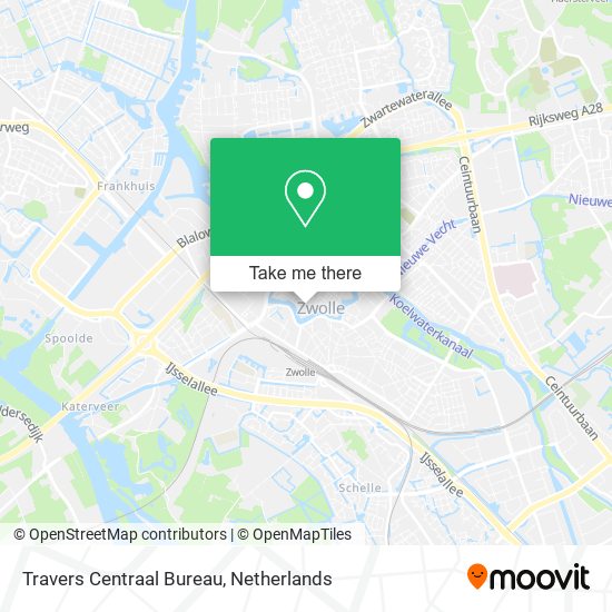 Travers Centraal Bureau map