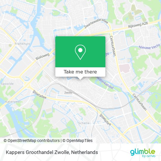 Kappers Groothandel Zwolle map