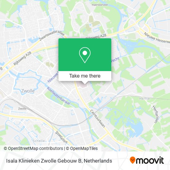 Isala Klinieken Zwolle Gebouw B map