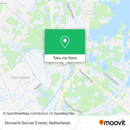 Women's Soccer Events map