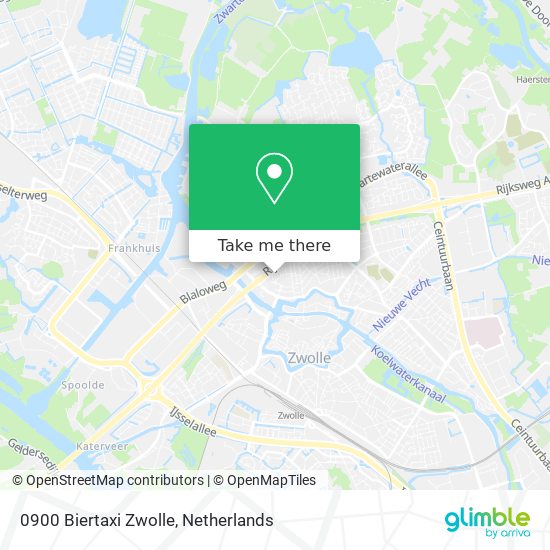 0900 Biertaxi Zwolle map