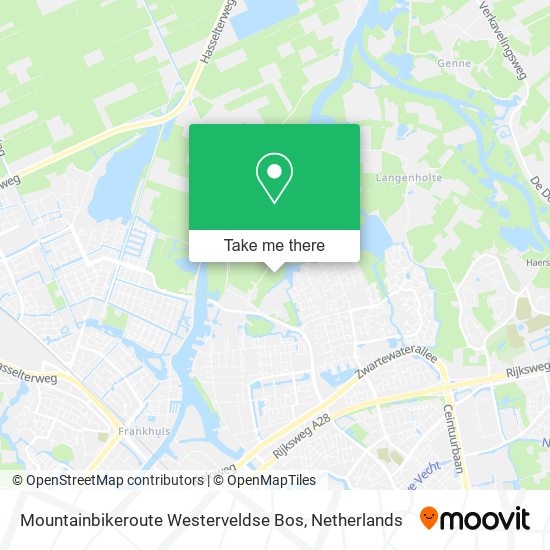 Mountainbikeroute Westerveldse Bos map