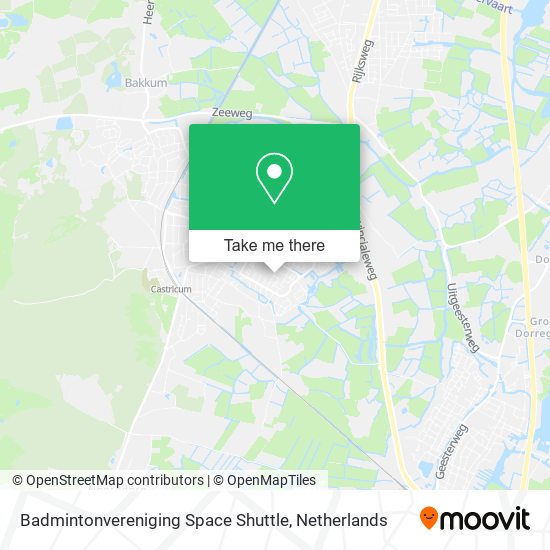 Badmintonvereniging Space Shuttle map