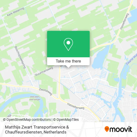 Matthijs Zwart Transportservice & Chauffeursdiensten map