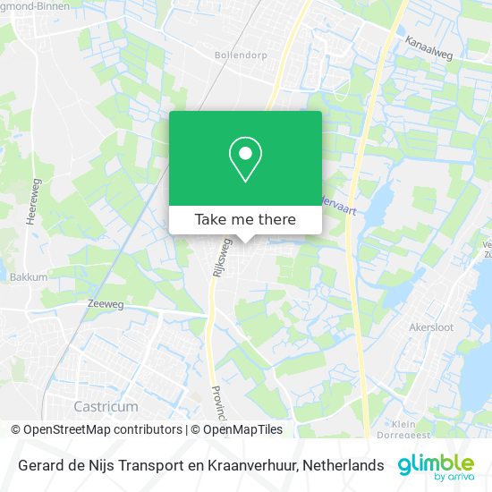 Gerard de Nijs Transport en Kraanverhuur Karte