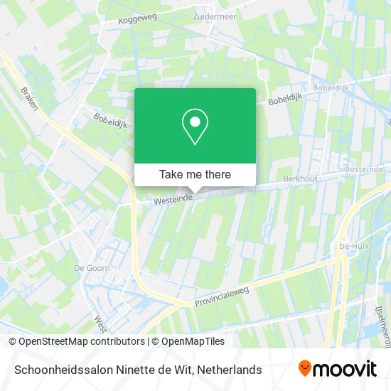 Schoonheidssalon Ninette de Wit map